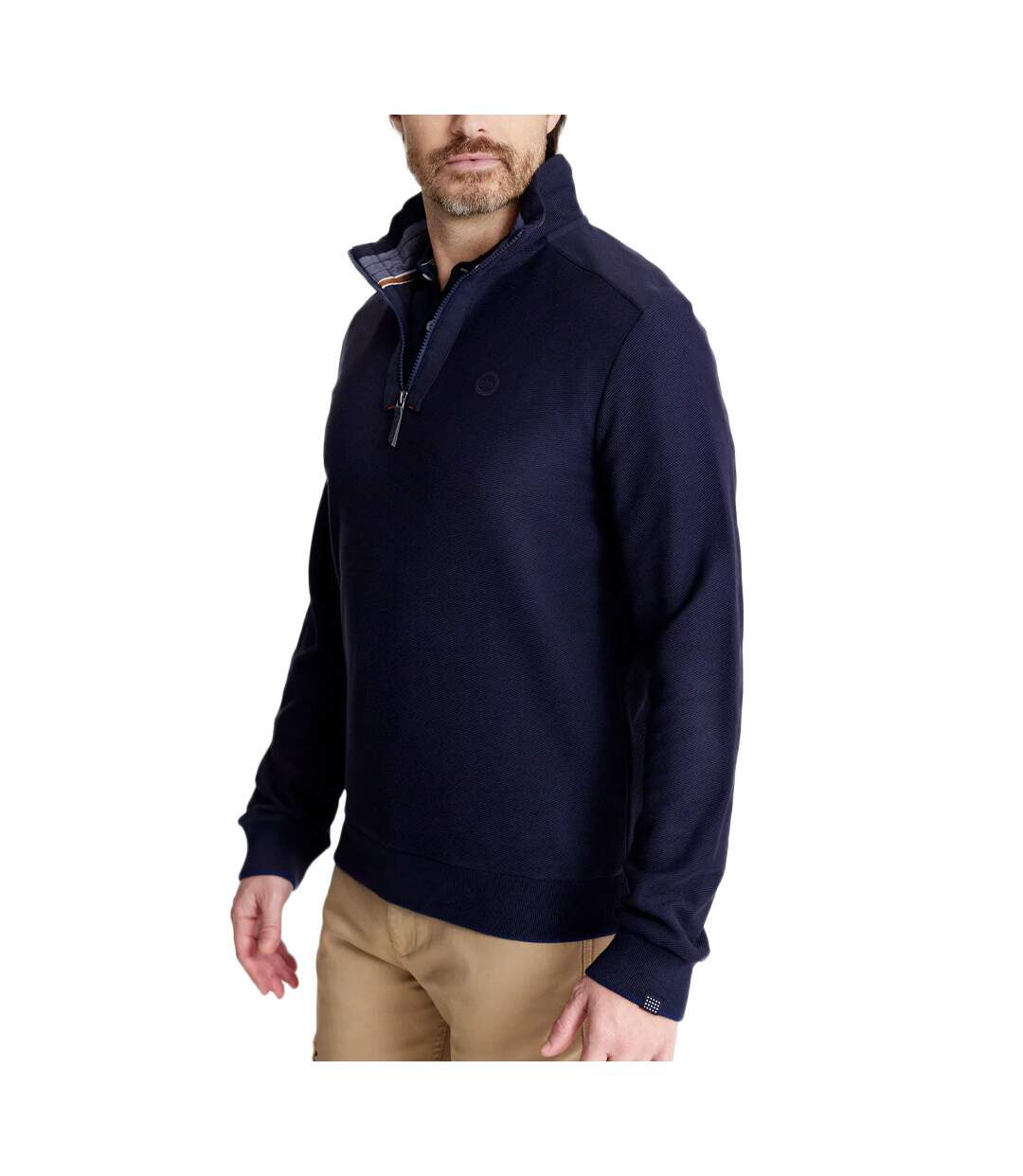 Sweat 1/4 de Zip Marine Homme TBS Jerrycam
