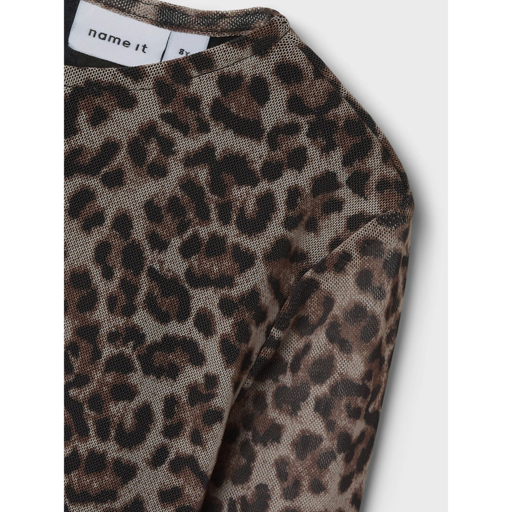 Køb Name It Black Animal Silje Slim Bluse