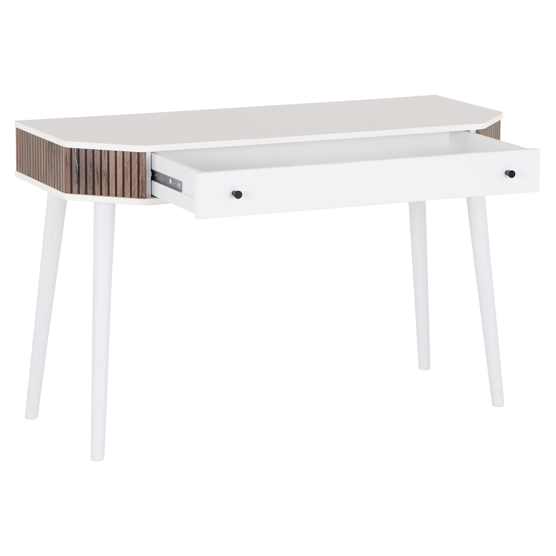 Schminktisch - weiß-Flagstaff Eiche - 120 cm