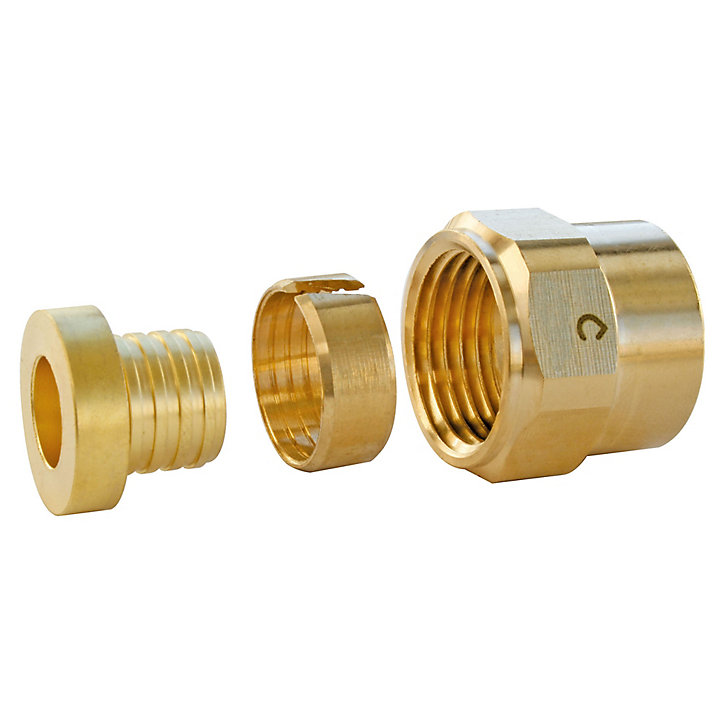 Raccords droits PER à compression Ø16 - écrou tournant 15/21 (1/2