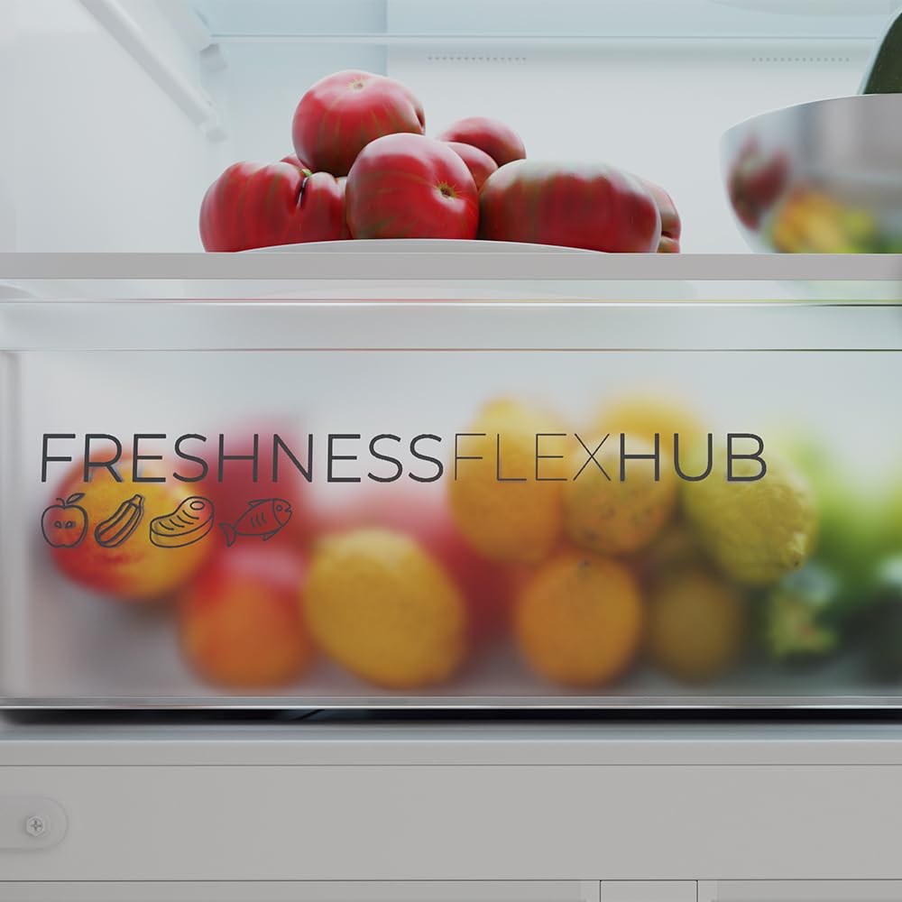 Cecotec Réfrigérateur 4 Portes Total No Frost Bolero CoolMarket 4D 394 Inox E,394 Litres, Hauteur 170 cm et 70 cm Largeur, Tiroir Température Variable