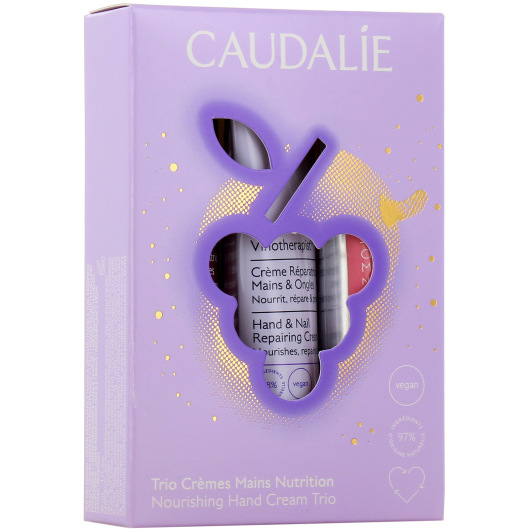 Caudalie Coffret trio crèmes mains hydratantes - Idée cadeau beauté