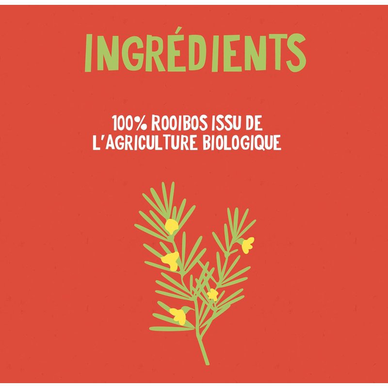 Infusion Rooibos Bio Alter Eco - Boîte de 20 sachets plats