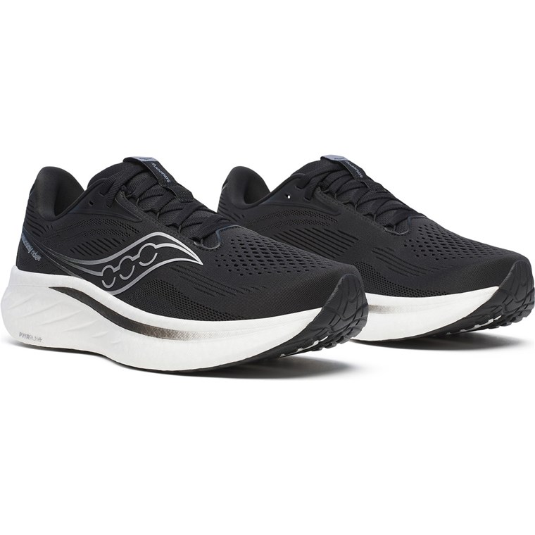 Saucony Ride 18 Wide Men Black/White