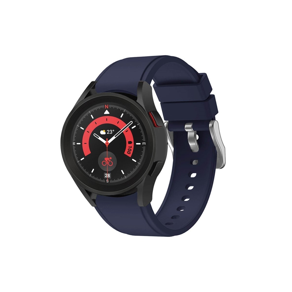 Silikon armbånd No-Gap Samsung Galaxy Watch 5 Pro (45mm) - Mørke bl�