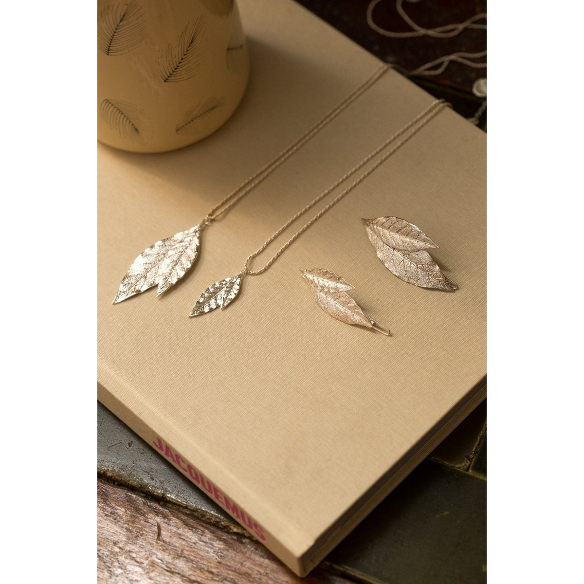 barrette feuilles plaqué argent - THALIE