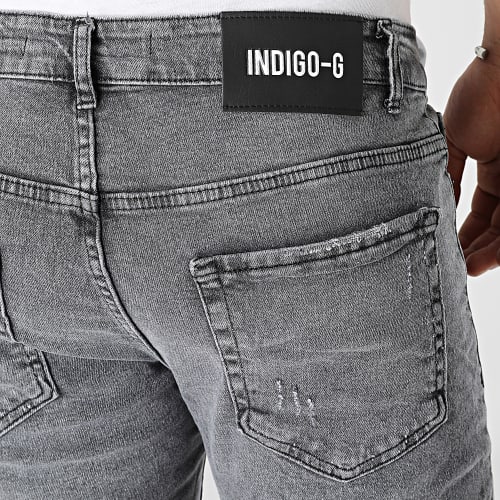 Short Jean Skinny Gris