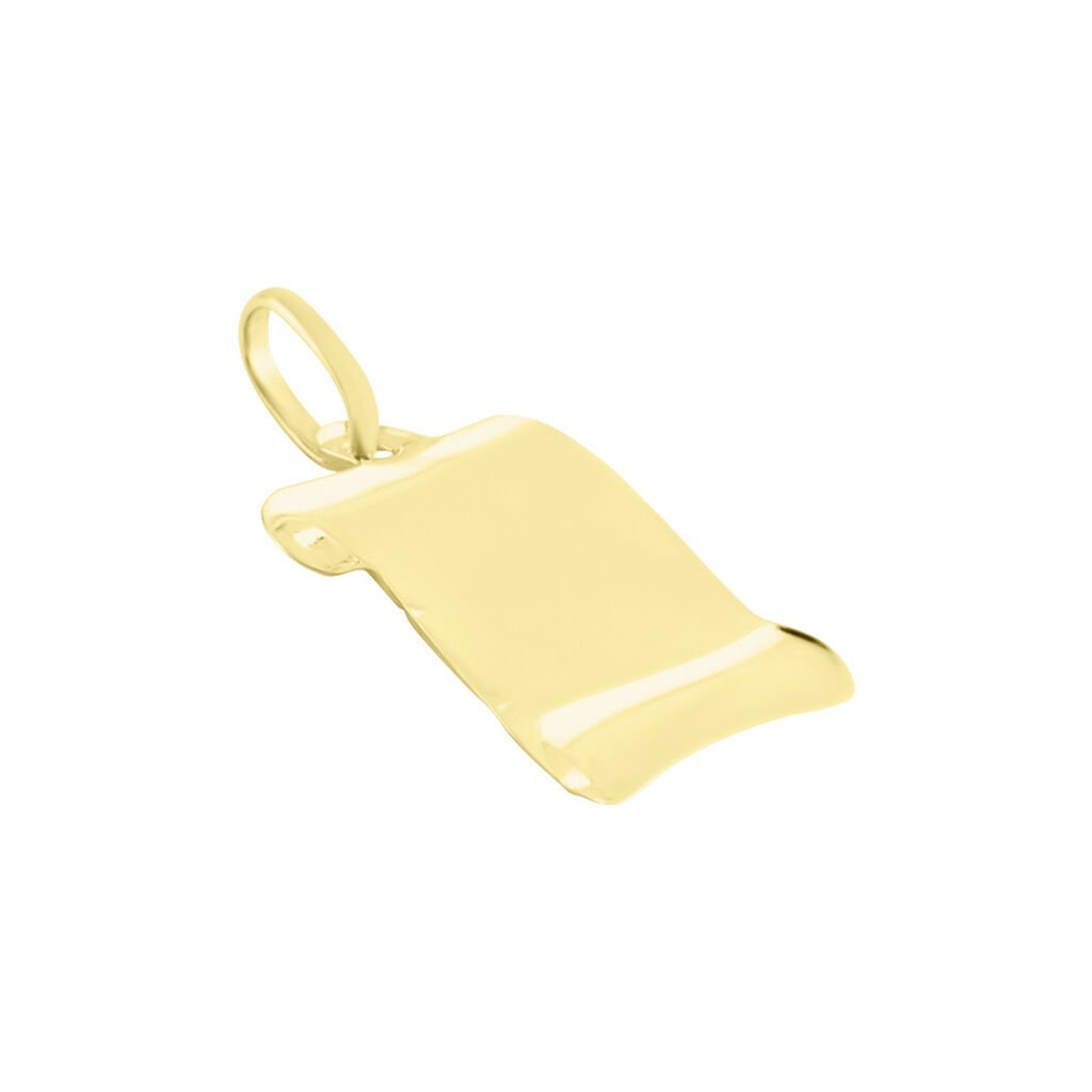 Pendentif Ange Parchemin Or Jaune