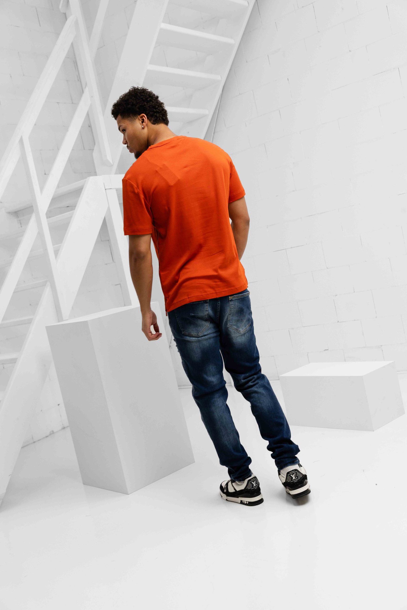 EA7 Emporio Armani 7M000516 T-Shirt Heren Oranje