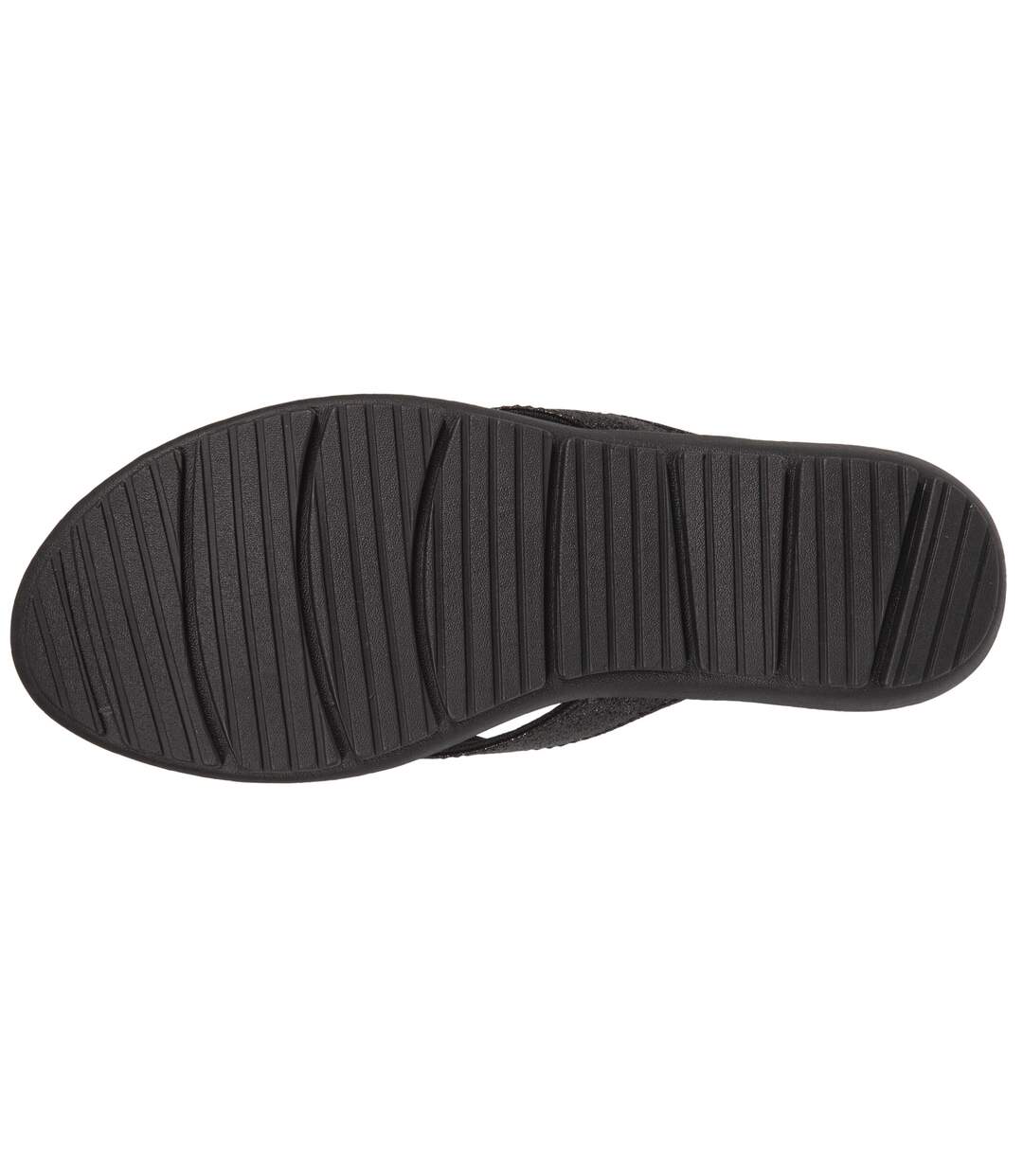 Isotoner Tongs femme confortables et détail tiges à paillettes