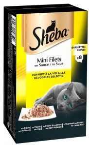 Sheba - Mini Filets in Saus - Gevogelte Selectie - 4x85g