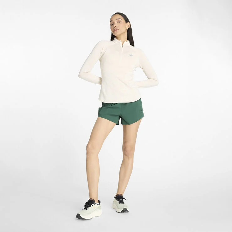 New Balance Athletics Heat Half Zip Træningstrøje Beige