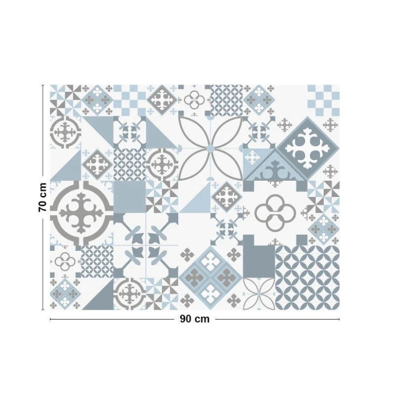 Crédence cuisine Fond de hotte ALU : L 90cm x H 70cm - CIMENT STYLE GR