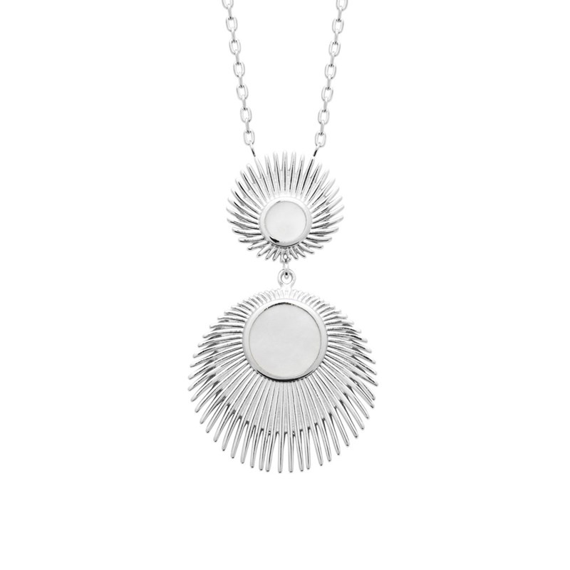 Collier Femme - Argent 925 - Nacre - Longueur : 45 cm