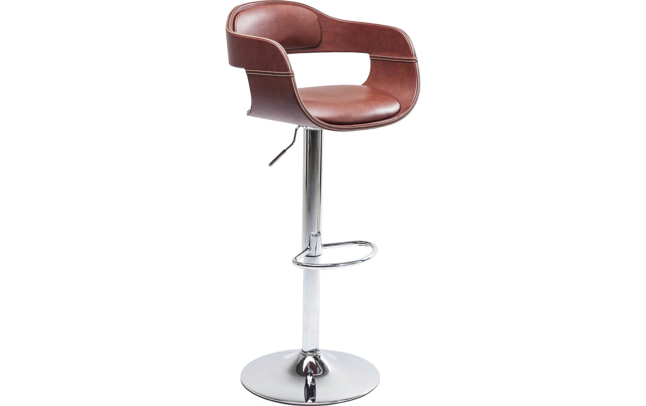 Barhocker Monaco 106 x 48 x 48 cm, Braun<br>Höhenverstellbarer Barhocker