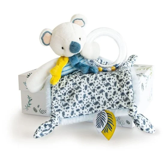 Yoca Le Koala Doudou Hochet   Blanc/bleu        de               Doudou et Compagnie