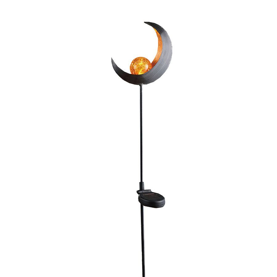 LED-Solar-Gartenstecker 93cm Halbmond