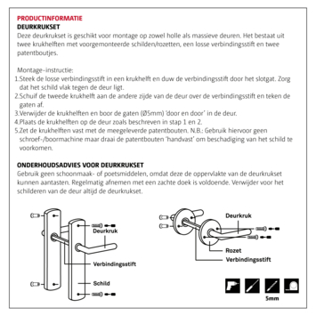OK deurkruk set Blok recht schild vrij-bezet sluiting 63/8 mm zwart aluminium