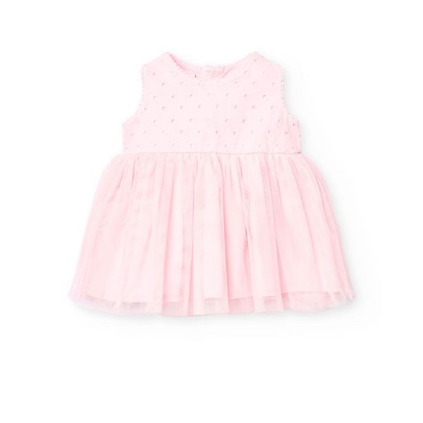 Boboli Vestido Batiste Embroidered Rose 9 Meses