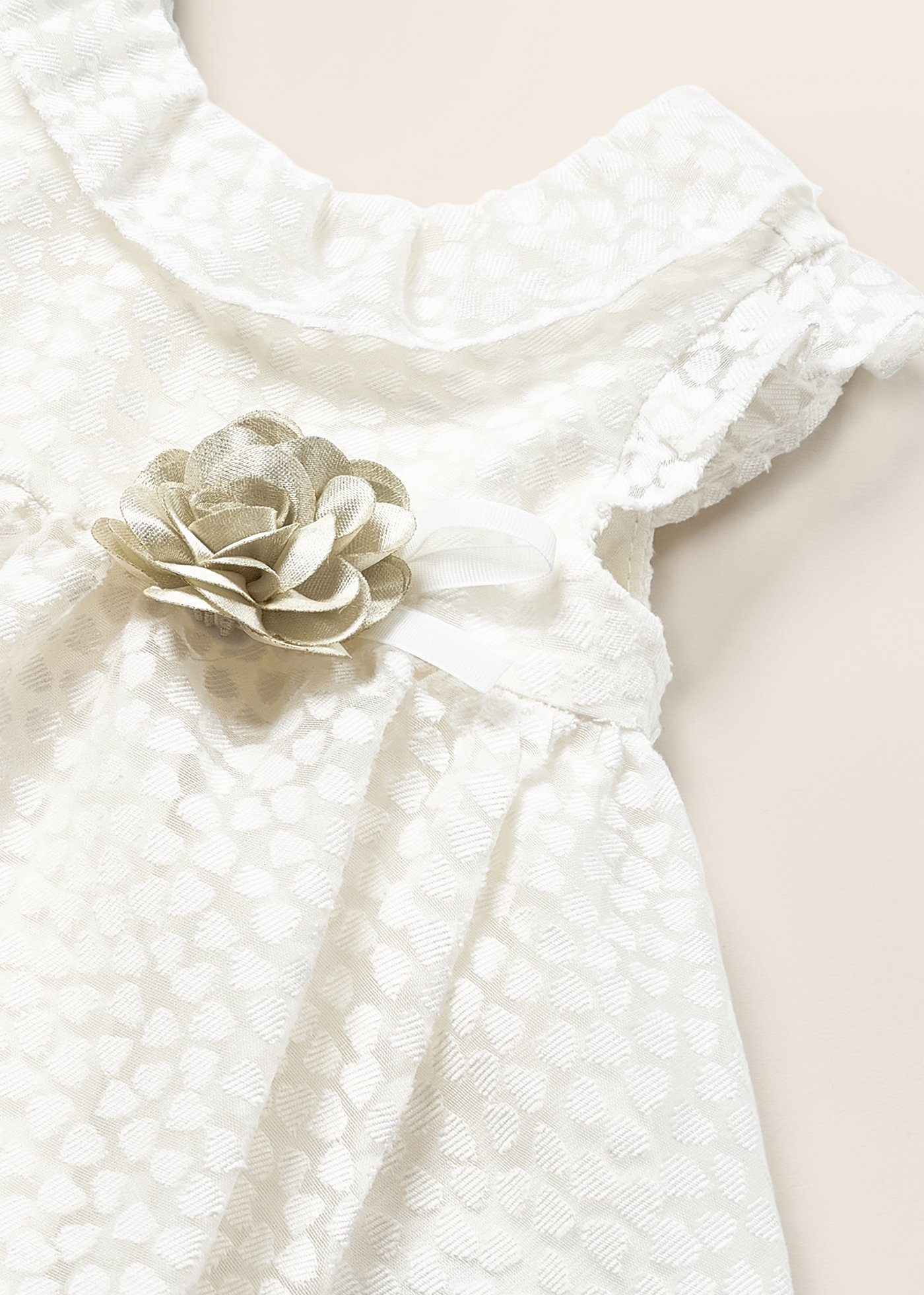 Vestido de cerimônia com capa para fralda para recém-nascido