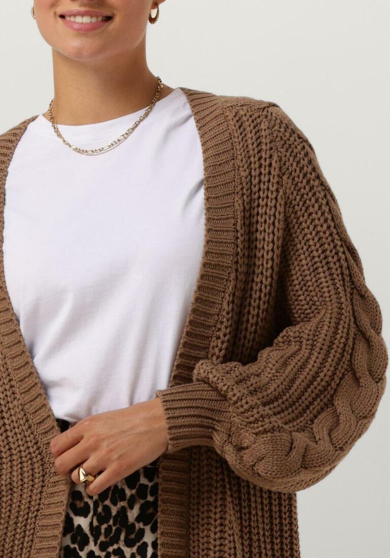 Y.A.S. bruine y.a.s. vest yassanne ls knit cardigan