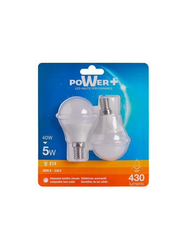 SET 2 AMP.LED E14 5W 40W A50 LIC