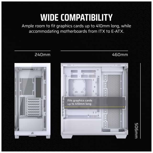 Corsair 3500X PC-kabinet (hvid/glas)