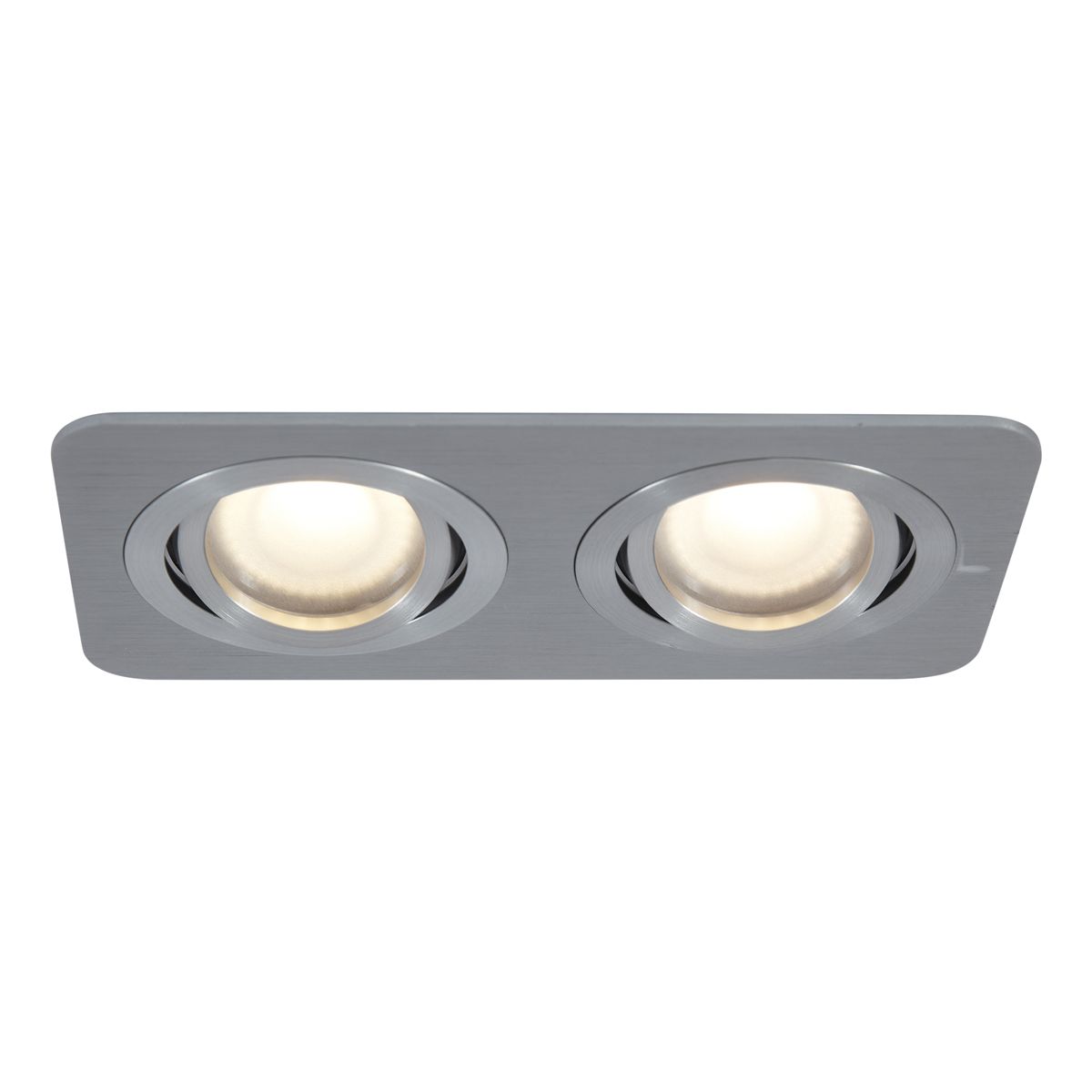 Afgeronde inbouwspot gunmetal GU10 50mm draai- en kantelbaar IP44 2-lichts - Alberto