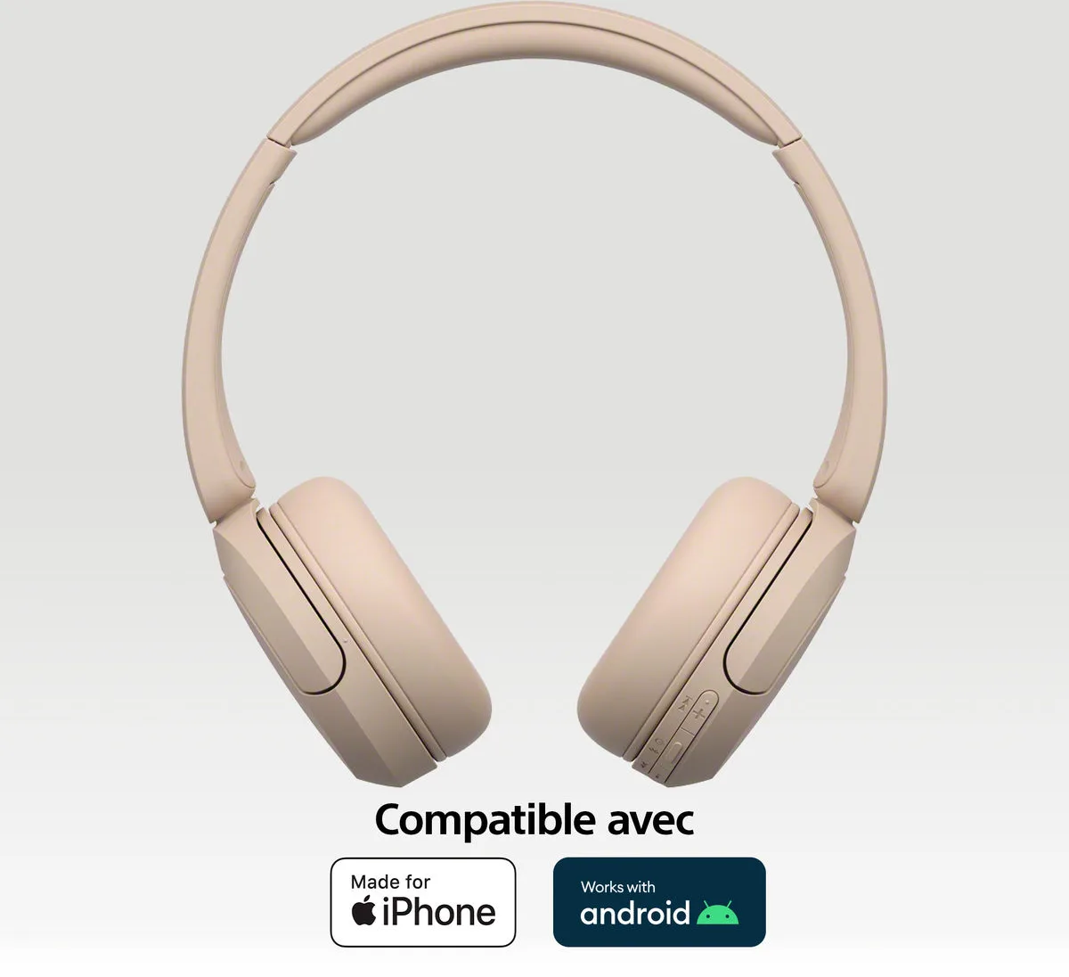 Sony WH-CH520 Beige Casques Bluetooth