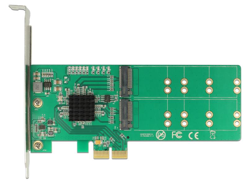 Delock Host Bus Adapter 4 Port SATA Controller PCI-ex4 - M. PCI Express Karte mit vier M.2 Slots