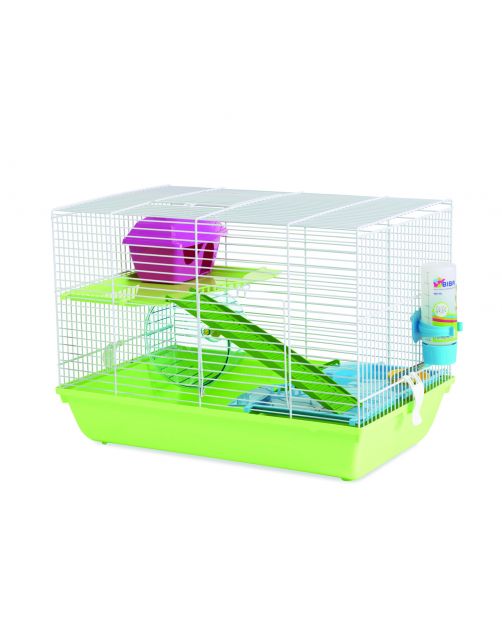 Savic Hamsterkooi Martha Triple - Dierenverblijf - 46.5x29.5x34 cm Groen