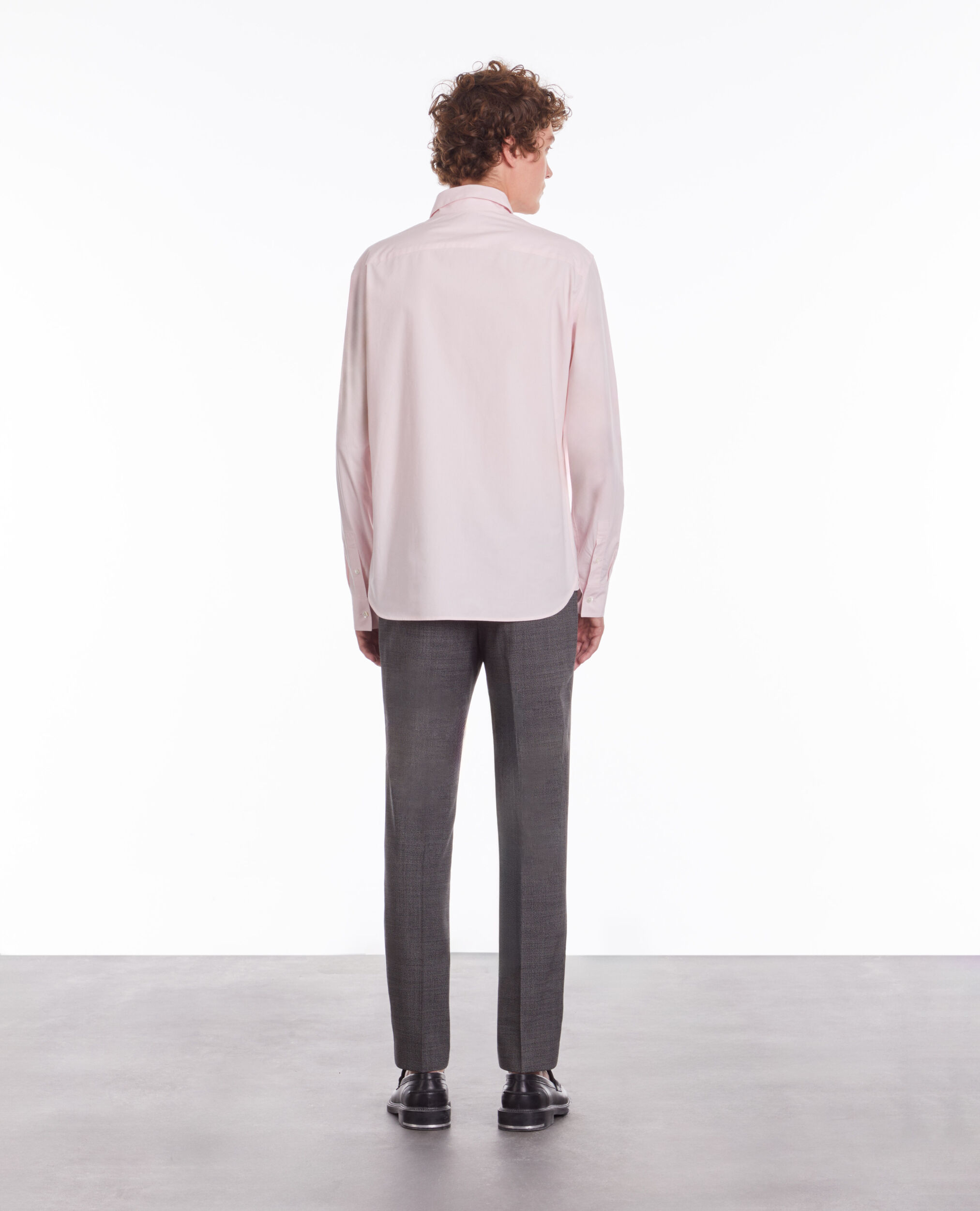 Chemise rose en popeline