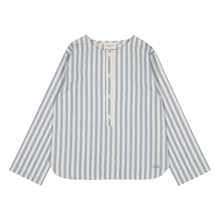 Louis Louise Kurta Oncle Rayée | Bleu ciel