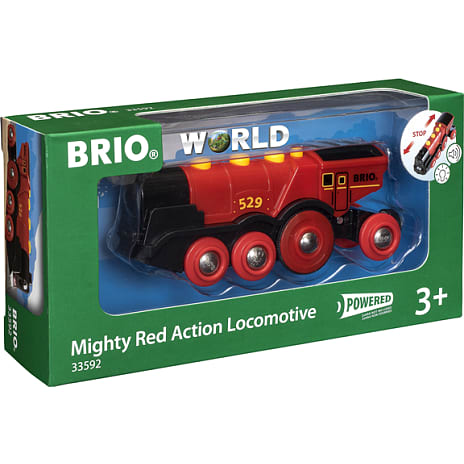 BRIO 33592 Stort, rødt lokomotiv, B/O