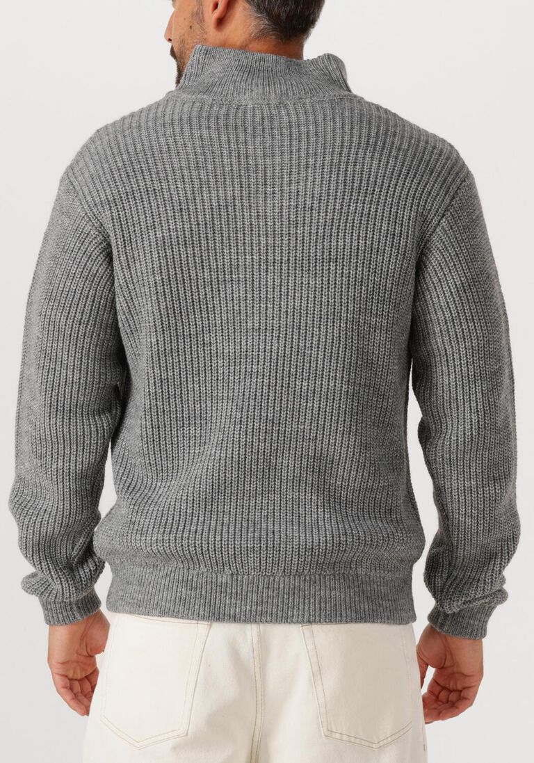 grijze american vintage trui crashway half zip h
