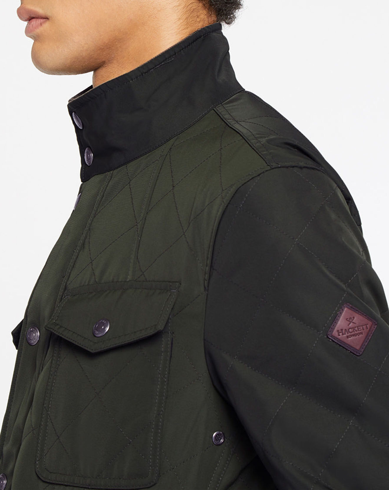 Hackett London Parka légère Olborne kaki