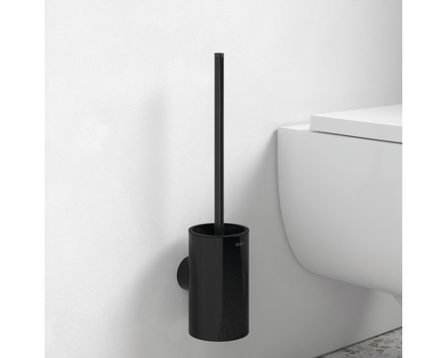 KEUCO REVA Black Selection toiletborstelset, matzwart, 12864379000