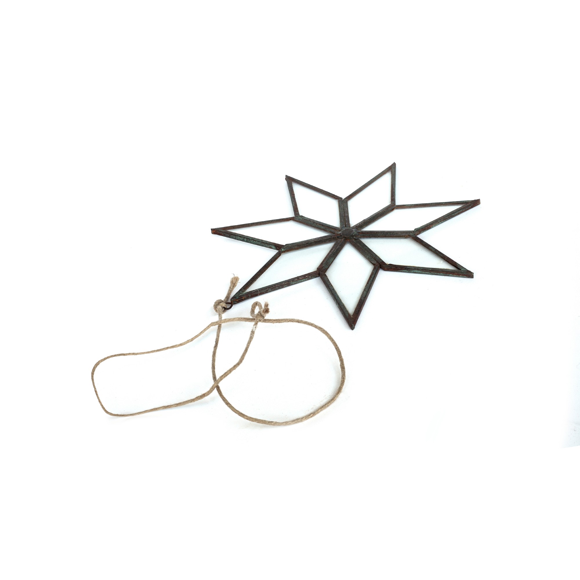 Ornament 'Stern', Metall und Glas, Ø 14,5 cm von fischer's lagerhaus