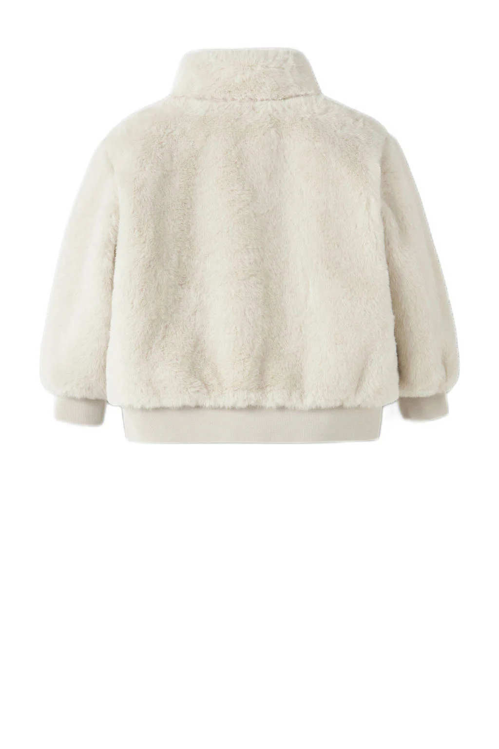 NAME IT MINI imitatiebonten faux fur jas ecru