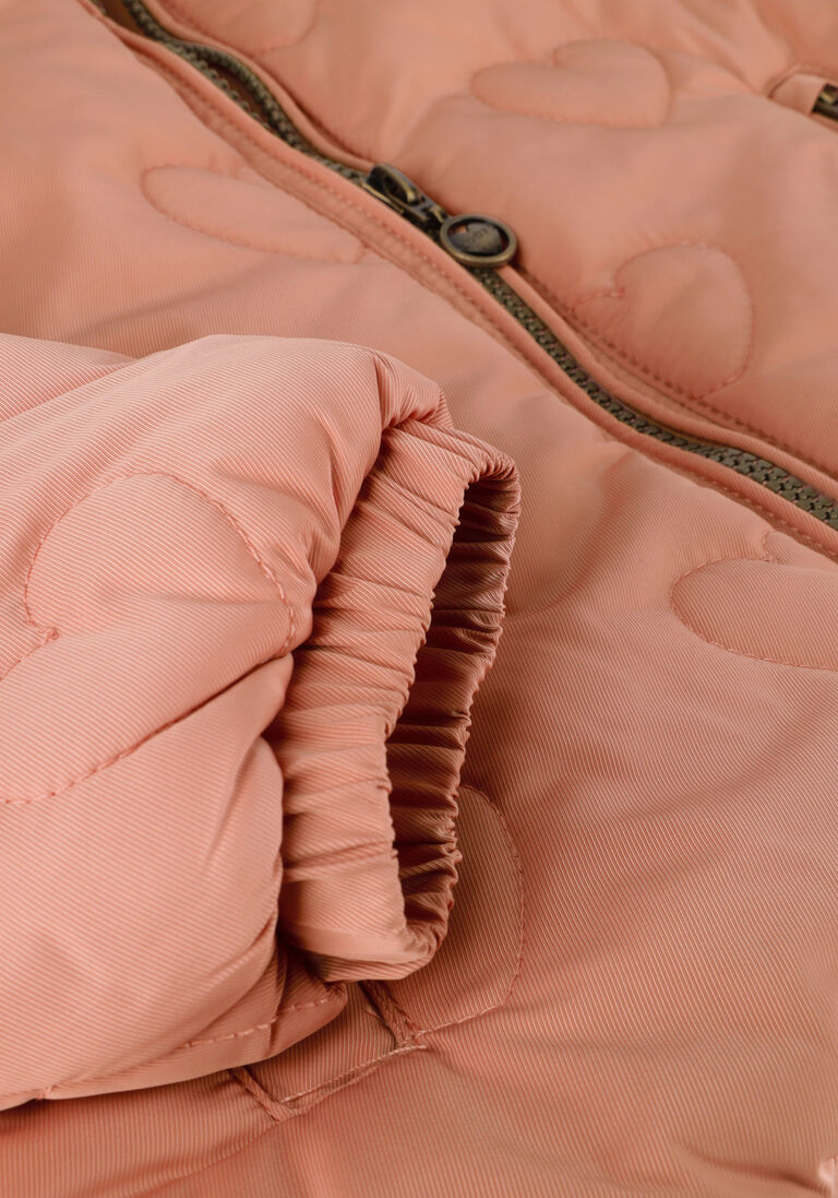 LOOXS Little lichtroze looxs little gewatteerde jas little heart seal jacket