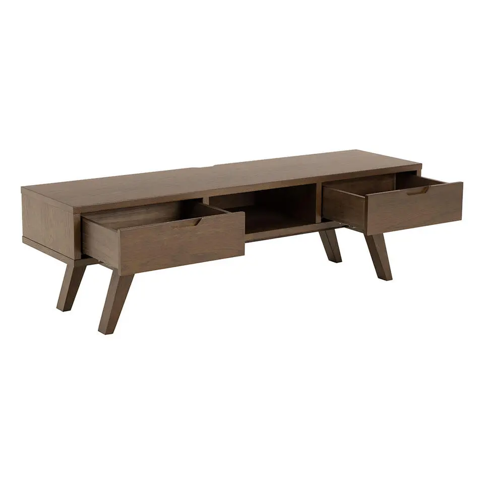 Hioshop Bristol TV-meubel 2 lades grijs