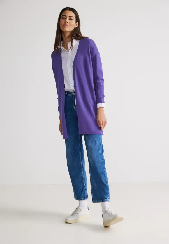 Langer Cardigan - elderflower purple