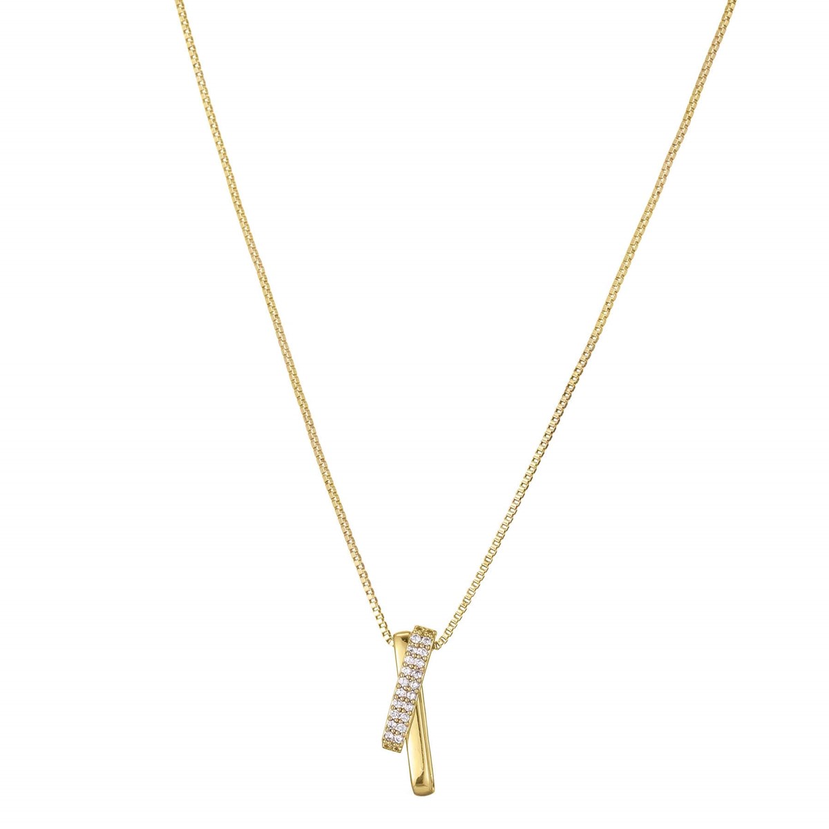 Collier Lou doré et strass