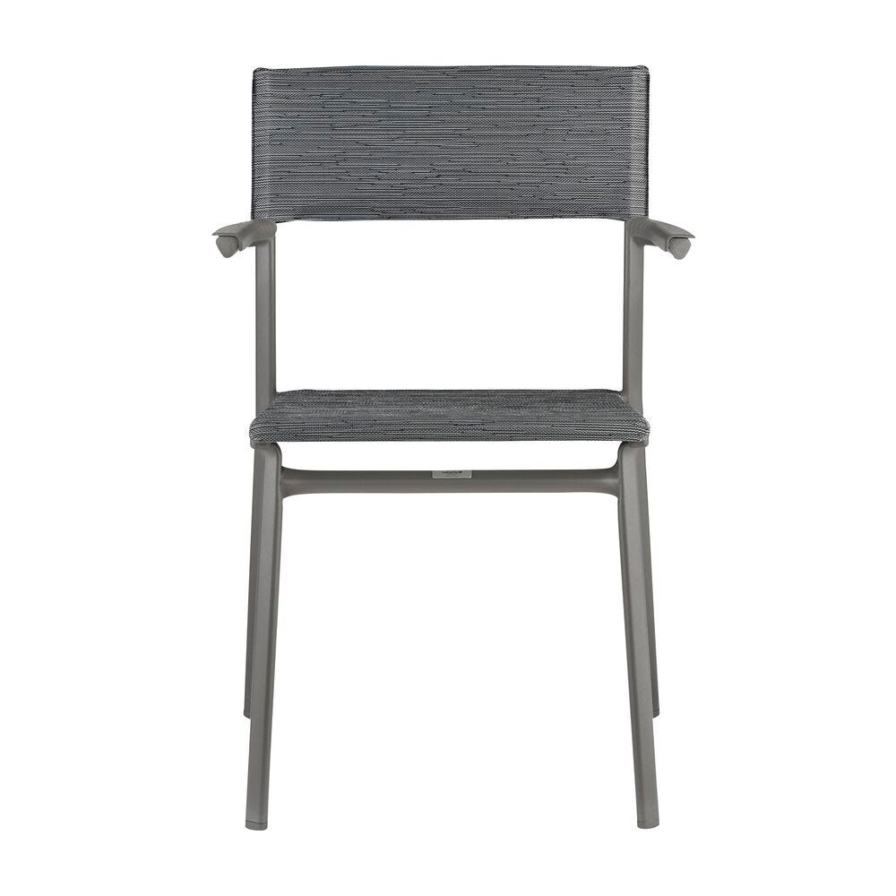 Gartenstuhl Oron Batyline® Duo Grau Obsidian-Titane