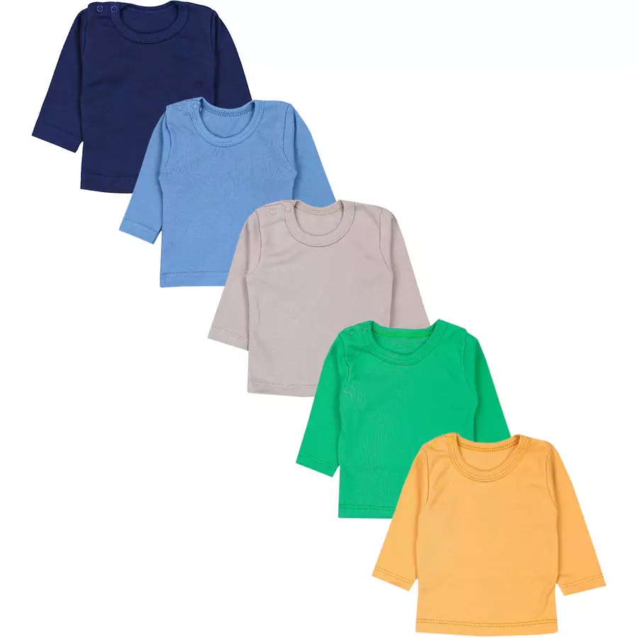 TupTam Baby Jungen Langarmshirt 5er Pack grünblau