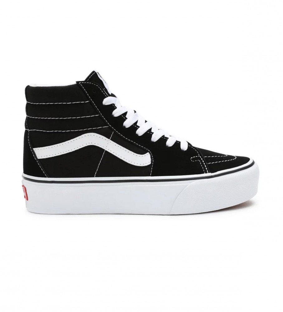 Tênis Vans Sk8-Hi 2.0 de camurça com plataforma, preto