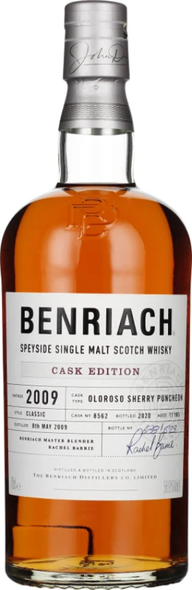 BENRIACH 11 YEARS 2009 OLOROSO PUNCHEON CASK 70CL