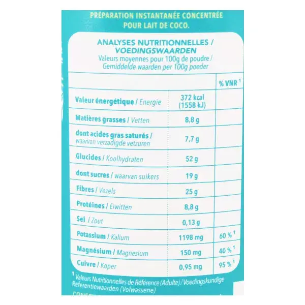 La Mandorle Boisson Instantanée en Poudre Lait de Coco Bio 400g