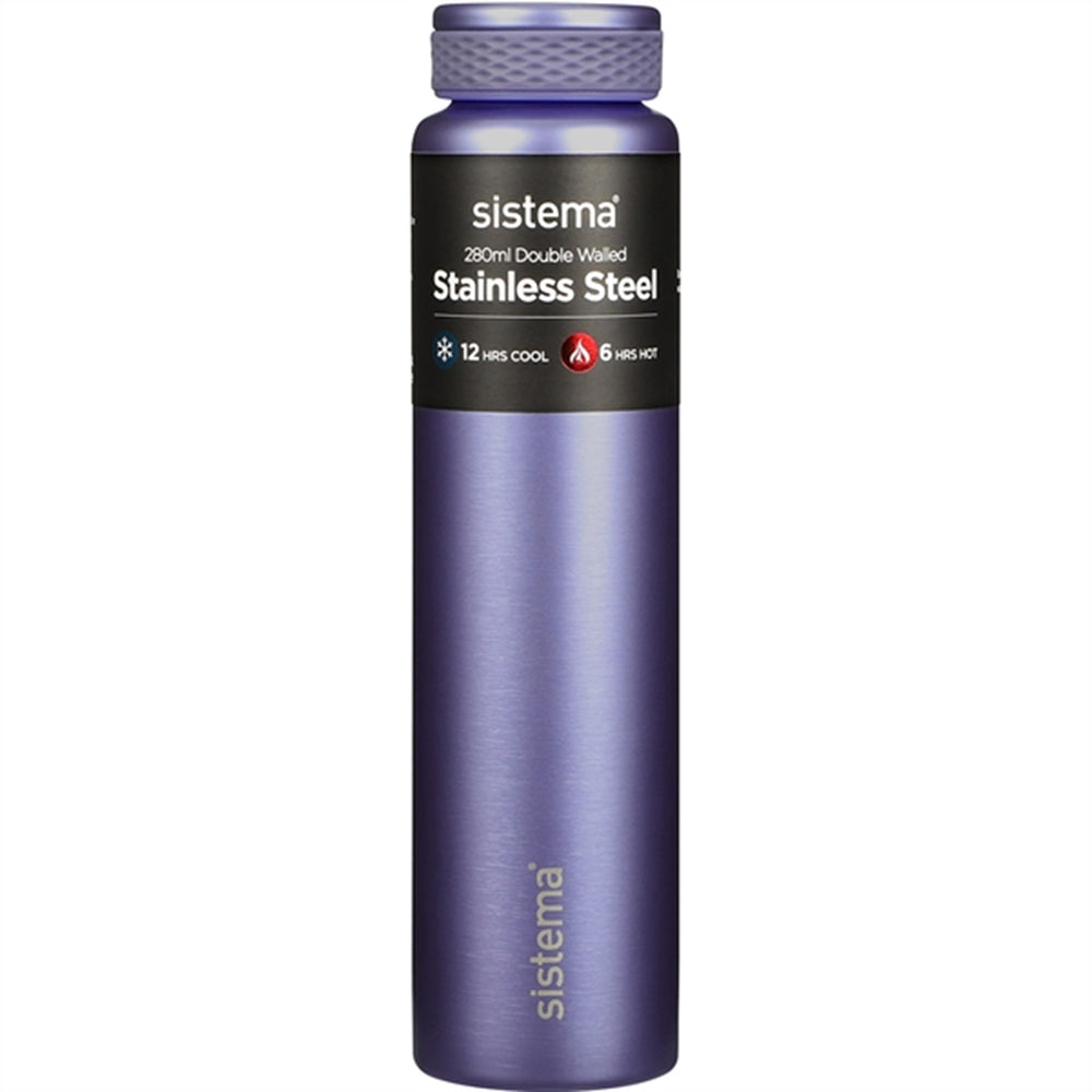 Køb Sistema Stainless Steel Drikkedunk 280 ml Lilla
