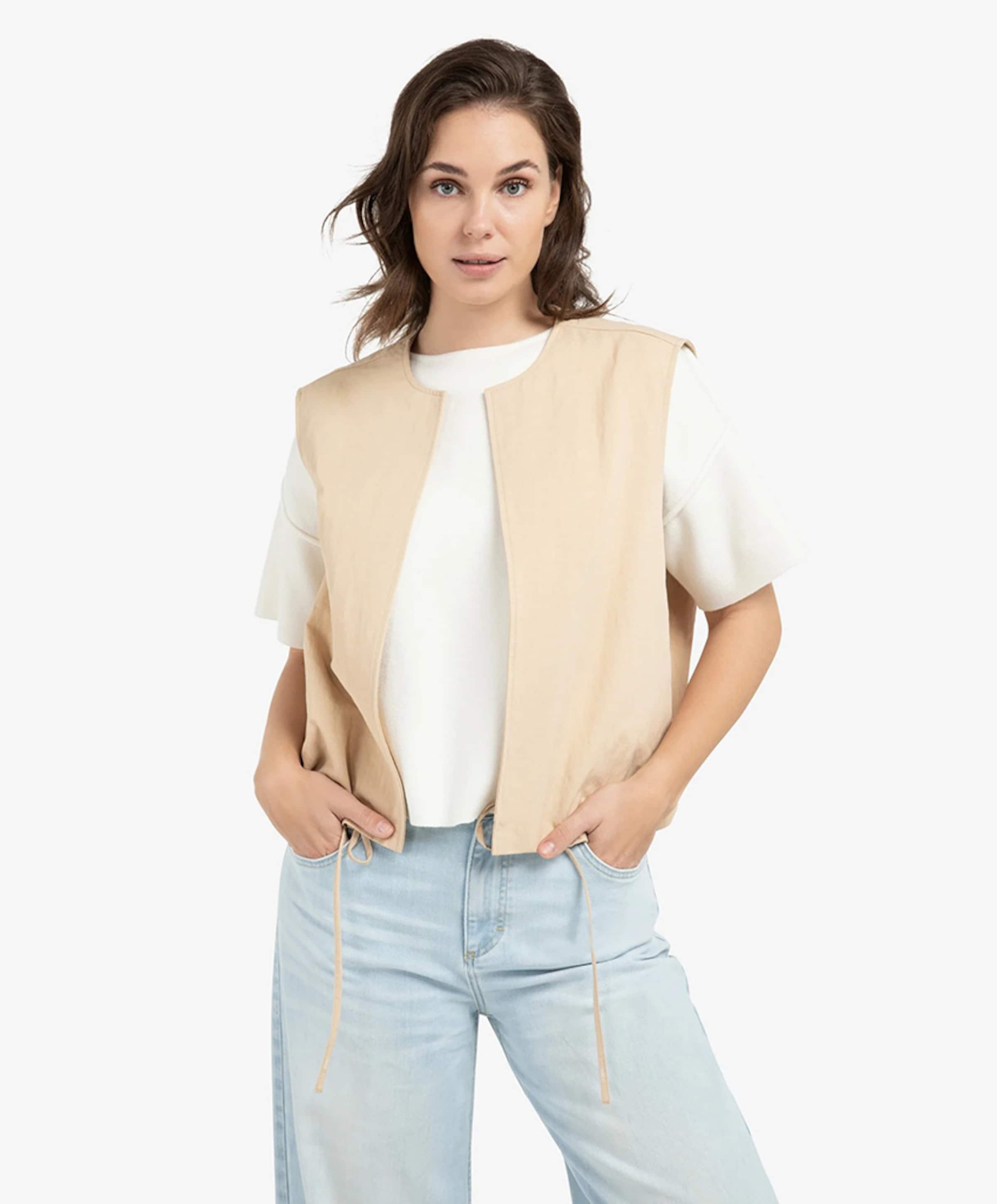 YAYA Dames bodywarmer beige